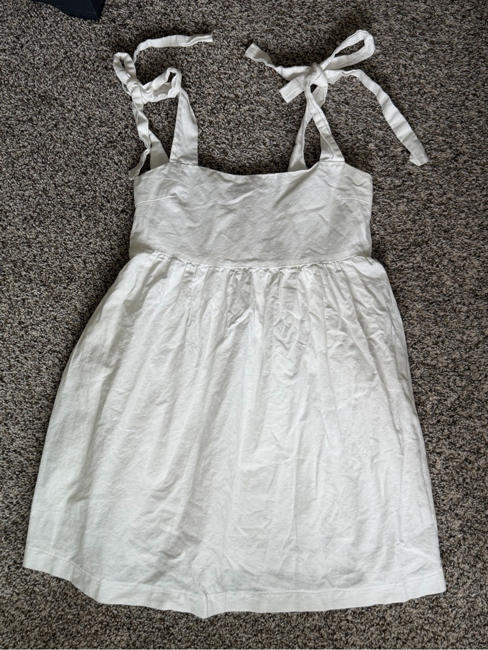 Petal & Pup White Linen Sundress
